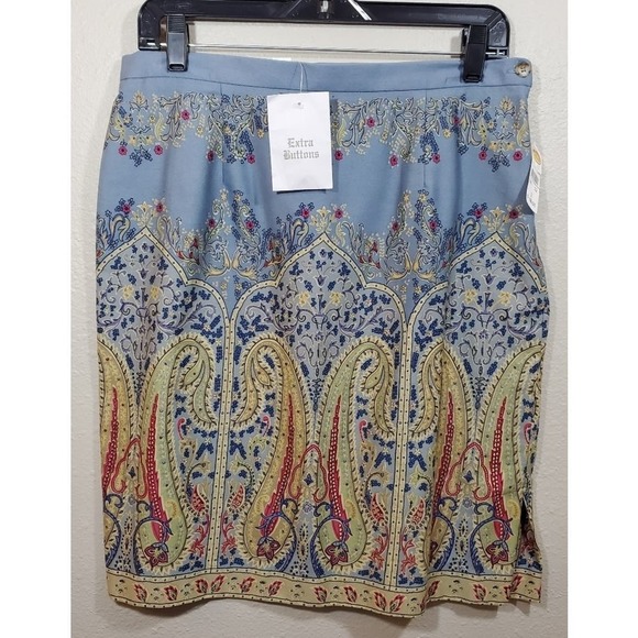 Talbots‎ paisley floral pencil skirt size 12 new!!! - Picture 1 of 8